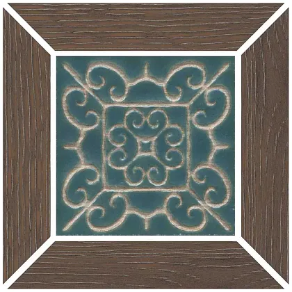 Фото Kerama Marazzi Декор Тровазо наборный коричневый тёмный матовый 13x13x0,9 (ID154) Россия