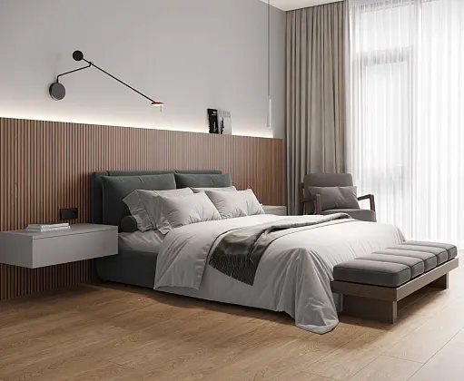 Фото Керамогранит Laparet Wood Canarium Wenge Stripes Коричневый Матовый Карвинг 60Х120 Индия