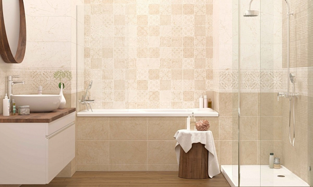 Фото Плитка Eva vanilla бежевый 25х40 (00-00-5-09-00-11-2615) Россия