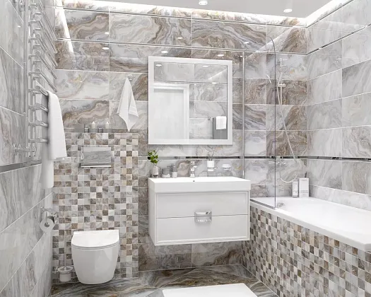 Фото Плитка Goldy серый 25х75 Россия