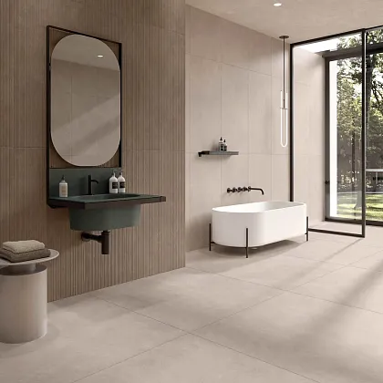 Фото Керамогранит Dado Ceramica 304403 Blaze Vertigo Greige Rett 60x120 Италия