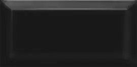 Фото Плитка 19041 N Бланше черный грань глянцевый 20х9,9