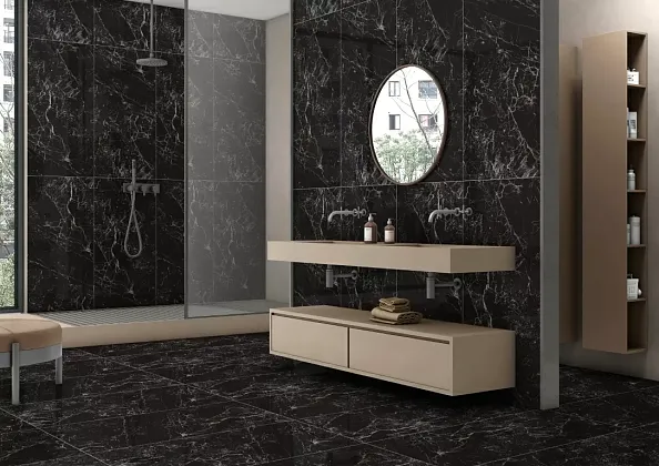 Фото Керамогранит Eternal ETMAR1204HG60120 Black Lava High Glossy 60x120 Индия