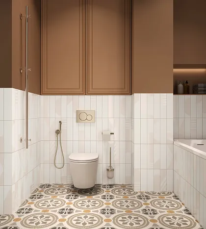 Фото Плитка Smile Tile Rivera Mist Green 7.5x30 Индия