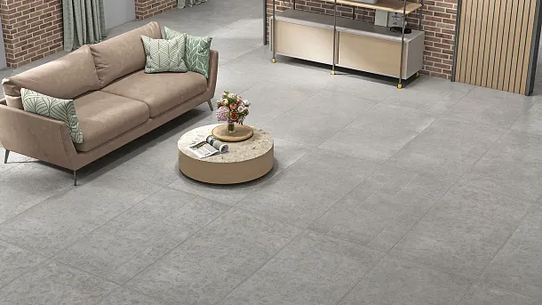 Фото Керамогранит Mozart Concrete Smoke Edge 60x120 Индия