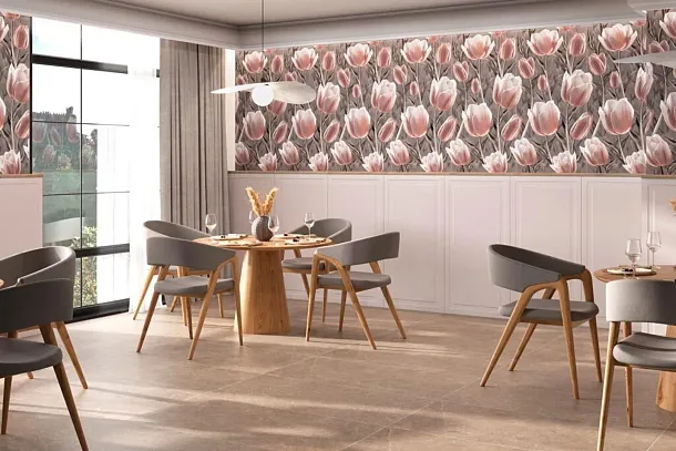 Фото Декор Gravita Serenity Petals Decor Digital Relief Matt 60x120 Индия