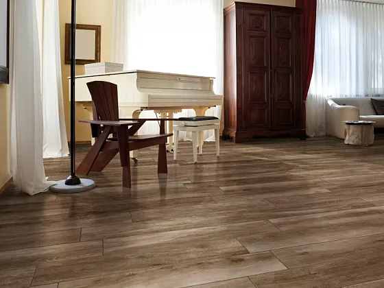 Фото Керамогранит Rondine Group 1040230 Missouri Eiche Bruno 15x61 Италия