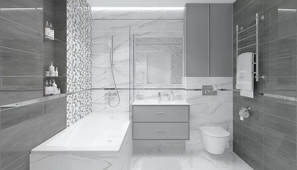 Фото Плитка Fumo серый 20х50 Беларусь