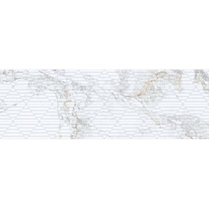 Фото Керамическая плитка 9547 Iguazu White Relieve 30х90 Испания