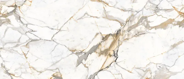 Фото Керамогранит Ennface ENMAR7003MT120280 Calacatta Oro Matt 1200x2800x6 Индия