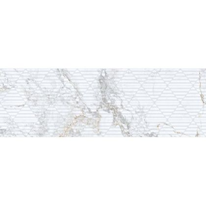 Фото Керамическая плитка 9547 Iguazu White Relieve 30х90 Испания