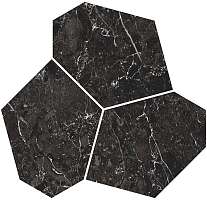 Фото Kerama Marazzi Декор Марсель наборный чёрный матовый обрезной 26,5x25,5x0,9 (KMD2HID028GR)