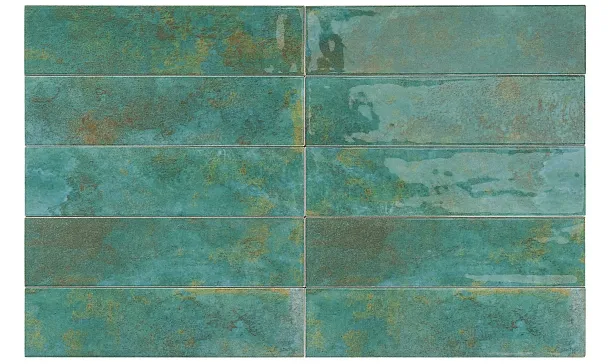 Фото Плитка Smile Tile Tropicana Turquoise 7.5x30 Индия