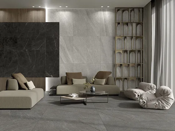 Фото Керамогранит MGM Ceramiche Limestone Silver Rett 60x120 Италия