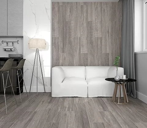 Фото Керамогранит Laparet Sg517220R Rainwood Серый 19.6X119.1 Россия