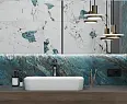 Керамогранит Laparet Beam Turquoise бирюзовый лаппатированный шайн 60х120