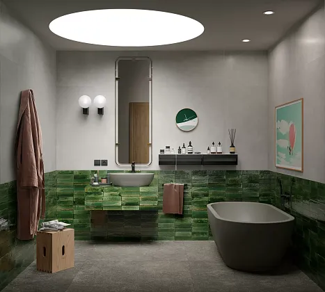 Фото Керамогранит R8FS Look Oliva Glossy 24x6 Италия