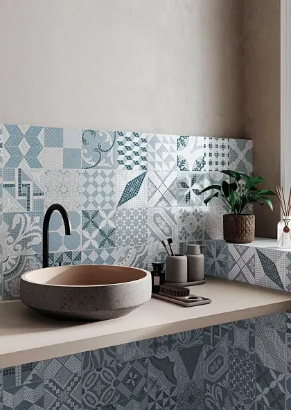 Фото Керамогранит Gayafores Tessela Blue 33,15x33,15 Испания