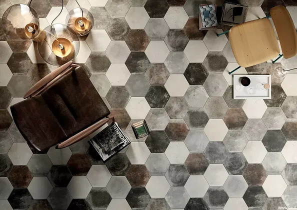 Фото Керамогранит Esagona LIGHT BROWN CL 24X27,7 Италия