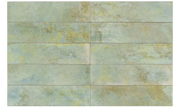Фото Плитка Smile Tile Tropicana Aqua Green 7.5x30 Индия