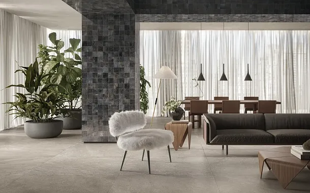 Фото Керамогранит Sant Agostino CSABEGR227 Bergstone Grey Nat 120x278 Италия