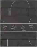 Фото Панно Мажорель чёрный глянцевый (из 6 частей 6х28,5) 36x28,5x1 (KMP3STA009RN6X)