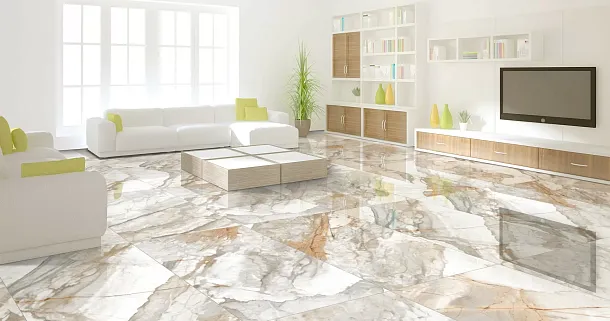 Фото Керамогранит Scotish White Glossy 60х120 Индия