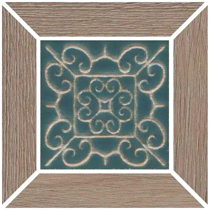 Фото Kerama Marazzi Декор Тровазо наборный бежевый тёмный матовый 13x13x0,9 (ID158) Россия