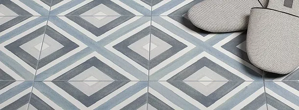 Фото Керамогранит Smile Tile Artisan Blue 19,8x19,8 Индия