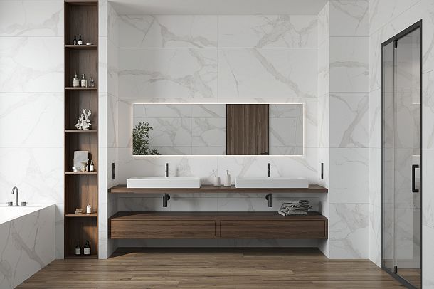 Фото Керамогранит Statuario Cara Polished 80x160 (MPL-058634) Россия