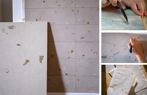 Фото Керамическая плитка FAP Ceramiche fTXJ Materia Pura Ocra Brillante RT 30,5x91,5 Италия