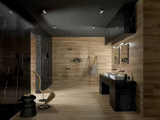 Фото Керамогранит 123040 Marquina Nero Lucidato Ret 60x120 Италия