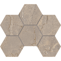 Фото Мозаика BR02 Bernini Hexagon Beige неполированная 25x28,5