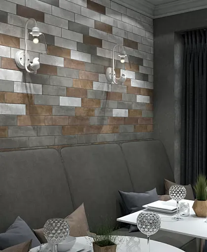 Фото Плитка 2908 Маттоне коричневый 8,5х28,5 Россия