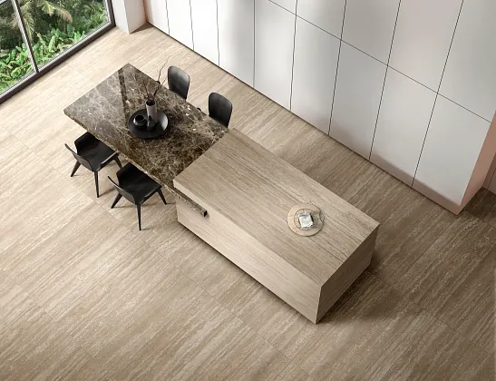 Фото Керамогранит Ragno Marazzi RCA7 Realstone Travertino Vein Bianco Rett 60x120 Италия