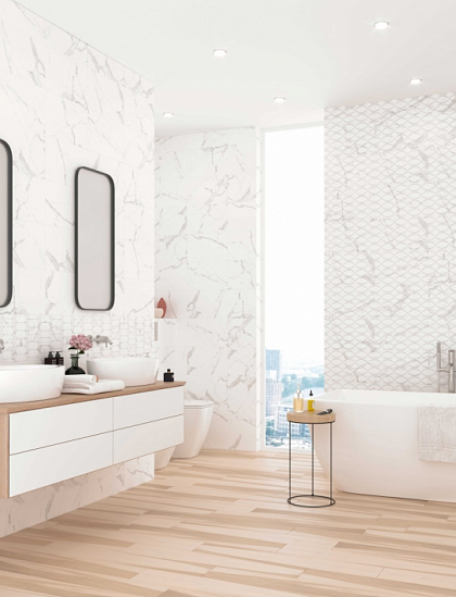 Фото Плитка Lace белый 25х40 (00-00-5-09-00-01-2626) Россия