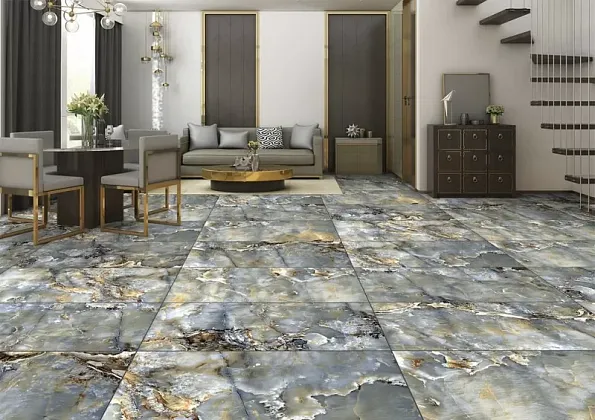 Фото Керамогранит Gelata Oro Scuro High Glossy 60x120 Индия