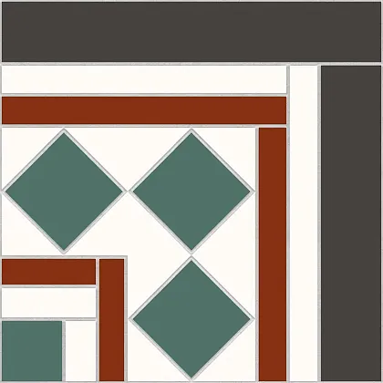 Фото Бордюр Kerlife (Navarti) Victorian Dreams Taco Bristol Green 22,5x22,5 Испания
