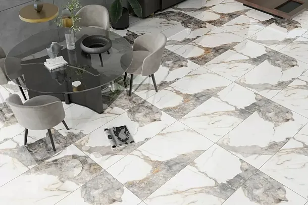 Фото Керамогранит Ennface ENMAR8046LM60120 Calacatta Citrus Lappato Matt 60x120 Индия