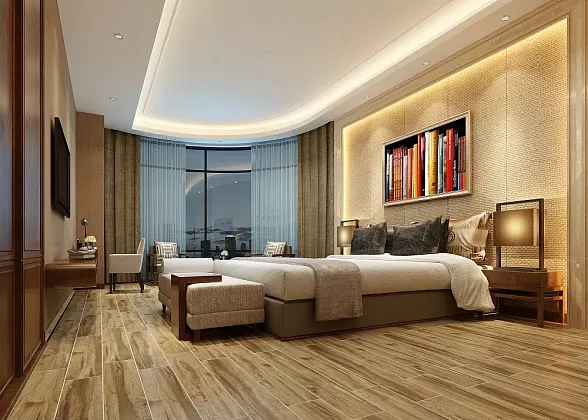 Фото Керамогранит Elm Коричневый Матовый Структурный 20x120 (BHD-2005) Китай