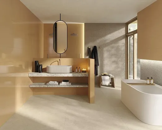 Фото Керамогранит FAP Ceramiche fTVF Materia Pura Sassi Tortora Matt R9 RT 80x80 Италия