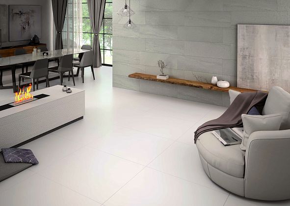 Фото Керамогранит Porcelanicos HDC Bas Blanco 59 Brillo Rect 59x59 Испания
