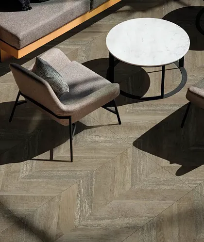 Фото Керамогранит Aparici Chevron Oak Stamp 49,75x99,55 Испания