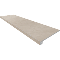 Ступень комплект GF02 Graffito Light Beige (Ступень 33x120 неполированный прямоугольный бортик без насечек + Подступенок 14,5x120)