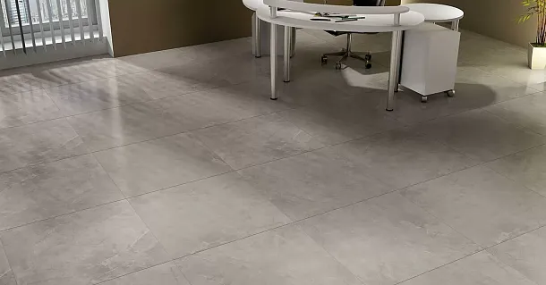 Фото Керамогранит Kutahya Seramik Pulpis Prime Light Grey Parlak Nano Rectified 60x120 Турция