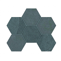 Фото Мозаика Terra Anthracite LN03/TE03 Hexagon 25x28.5