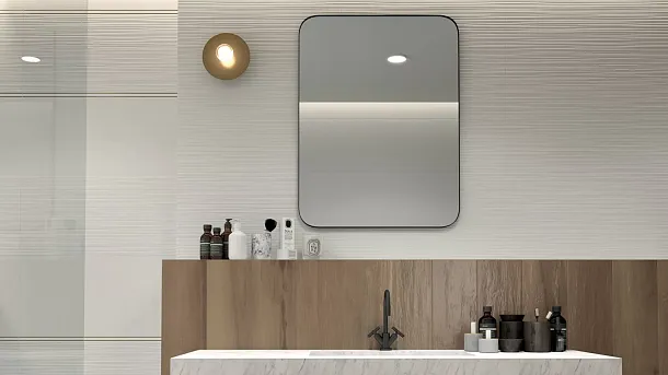 Фото Плитка E055 4D Diamond White Decor 40x80 Италия