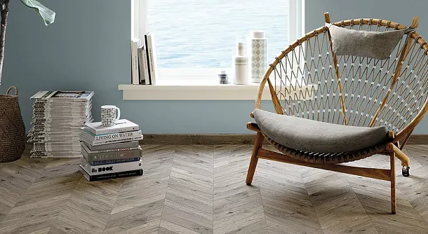 Фото Керамогранит fQNP ROOTS GOLD CHEVRON R9 7,5х45 Италия