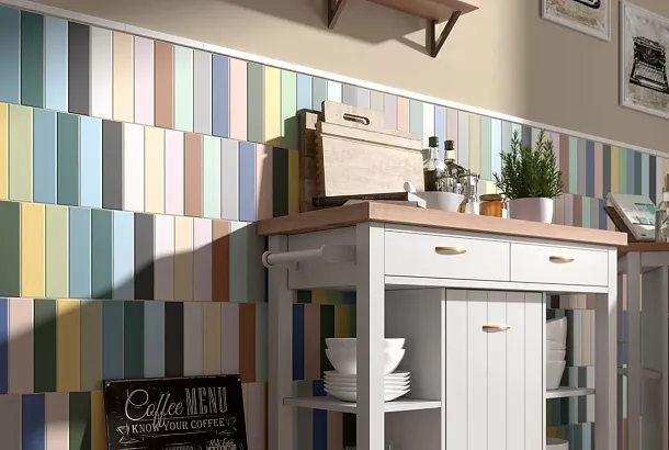 Фото Плитка Equipe 28451 Costa Nova Straw Glossy 5x20 Испания