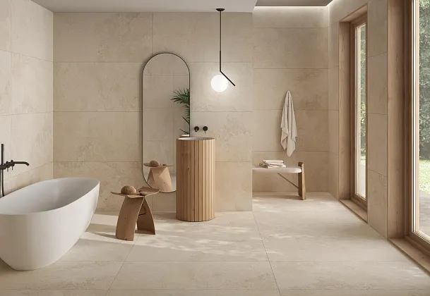 Фото Керамогранит Pamesa Pietra Di Rapolano Sand 120x120 Испания